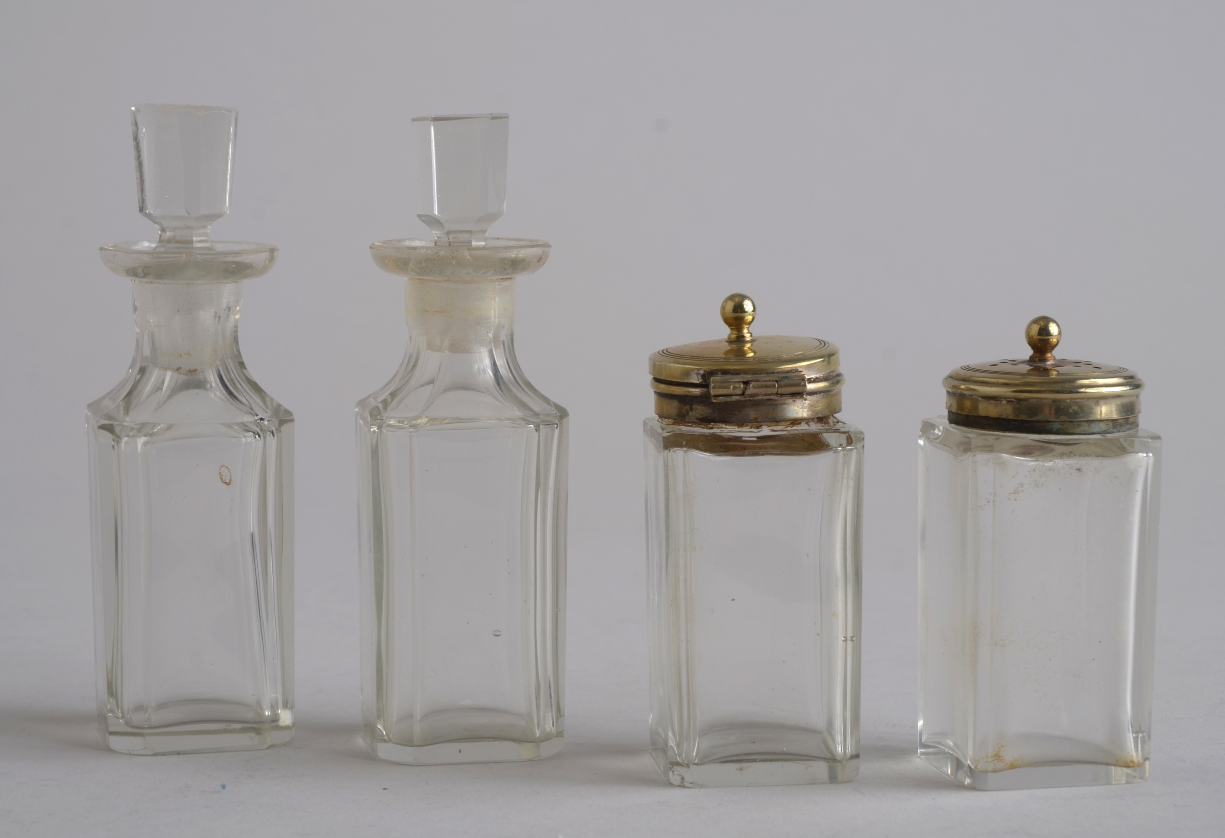 Pair of Glass Scent Bottles and Stoppers