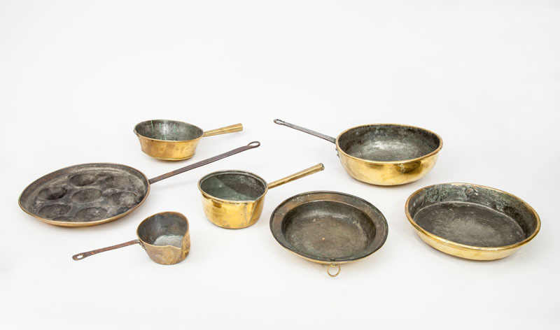 brass cooking set