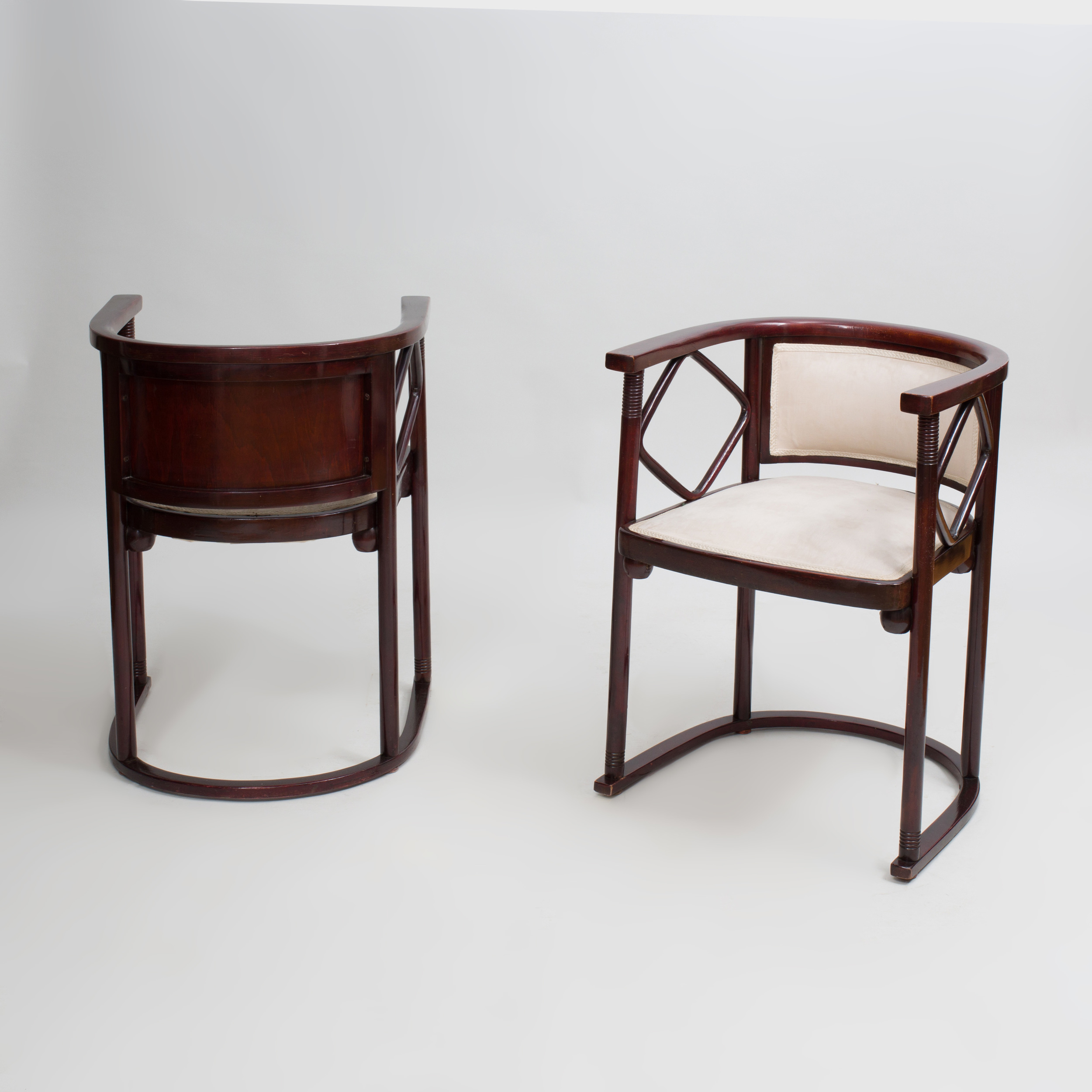 Suite of Josef Hoffmann Stained Wood Seat Furniture