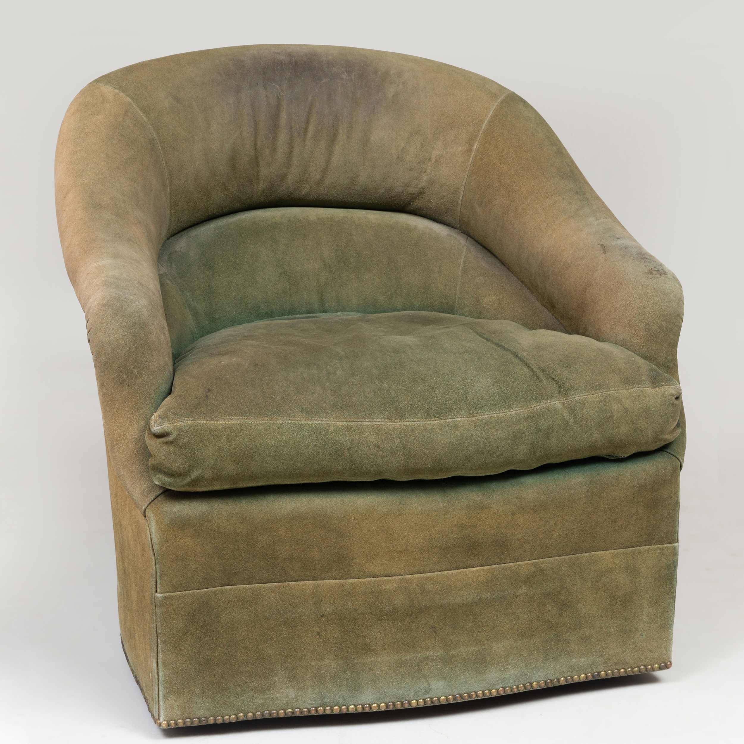 suede tub chair