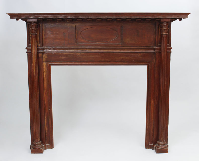 Federal Style Stained Oak Mantle