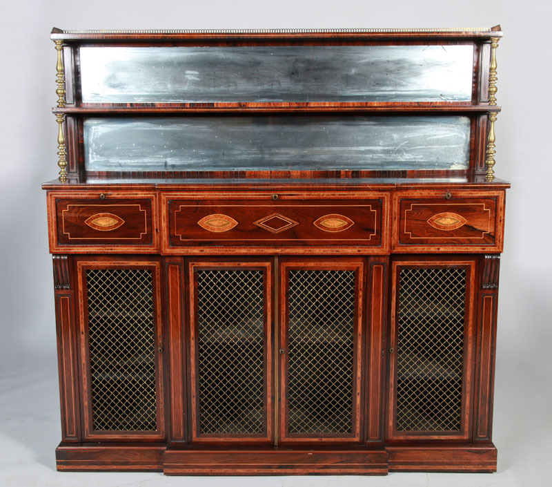 REGENCY INLAID ROSEWOOD CHIFFONNIER / SECRETARY
