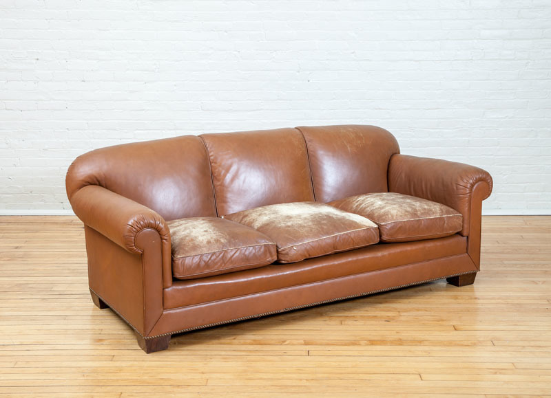 LEATHER UPHOLSTERED SOFA