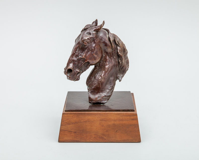 Bronze Model of a Horse Head