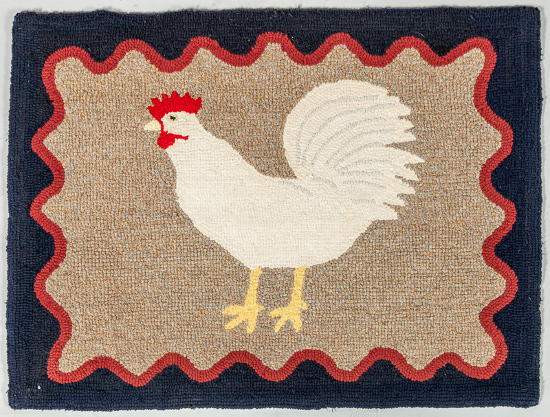 Group of Four Hooked Rugs, 20th Century