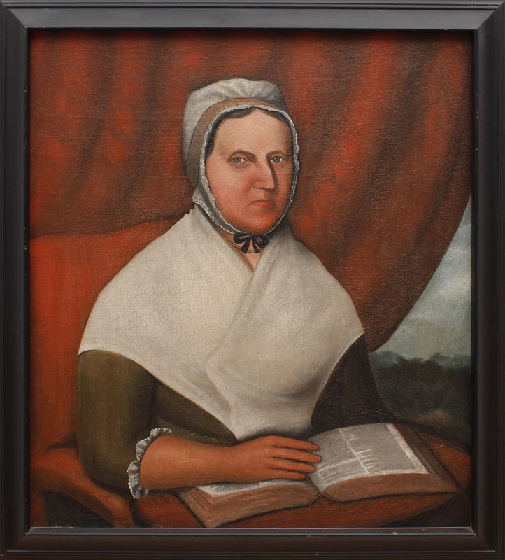 ATTRIBUTED TO ABRAHAM GIULIEMUS DOMINY TUTHILL (1776-1843): PORTRAIT OF JOANNA CONKLIN GARDNER
