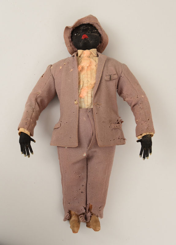 Fabric-Covered Black Man Doll