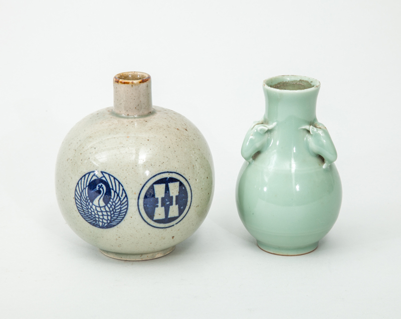 Chinese Celadon Glazed Porcelain Small Pear-Form Vase