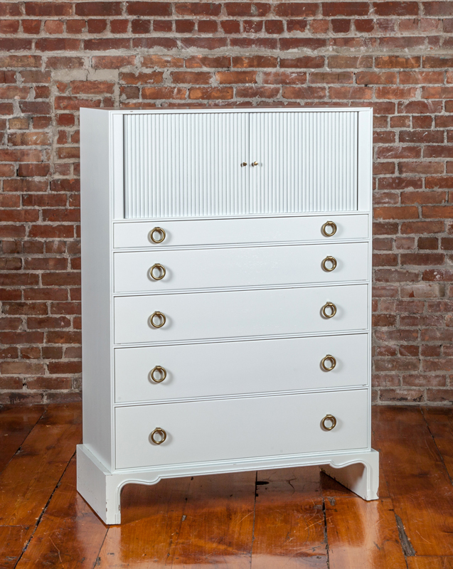 Tommi Parzinger/Charak Modern White-Painted Chest of Drawers