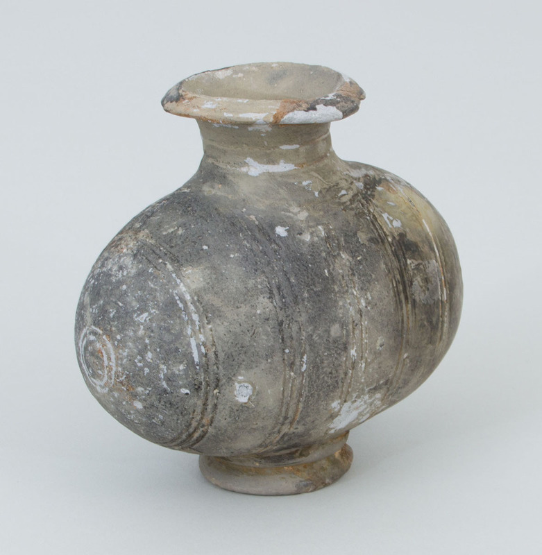 Chinese Archaic Grey Pottery Cocoon Vase