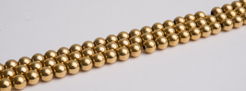 Three 14K Gold Beaded Necklaces