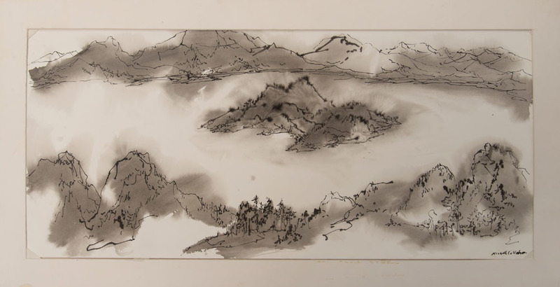 Kenneth Callahan (1905-1986): Mountain Landscape #6