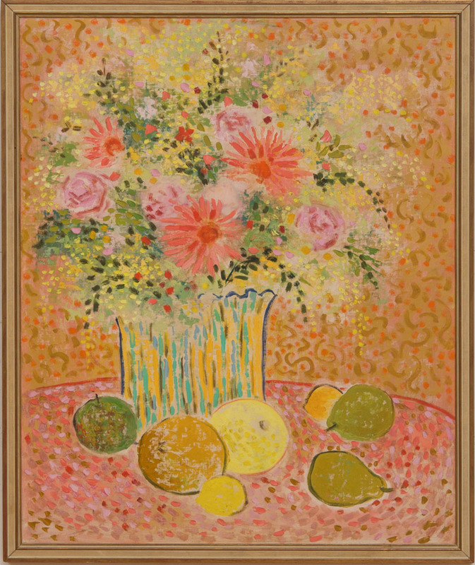 20th Century School: Still Life with Flowers and Fruit