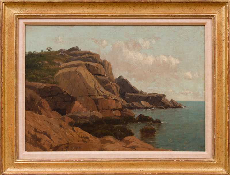 ATTRIBUTED TO ALFRED T. BRICHER (1837-1908): ROCKS IN NAHANT