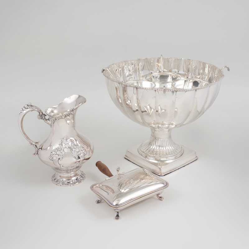 Group of Three Silver Plate Table Wares