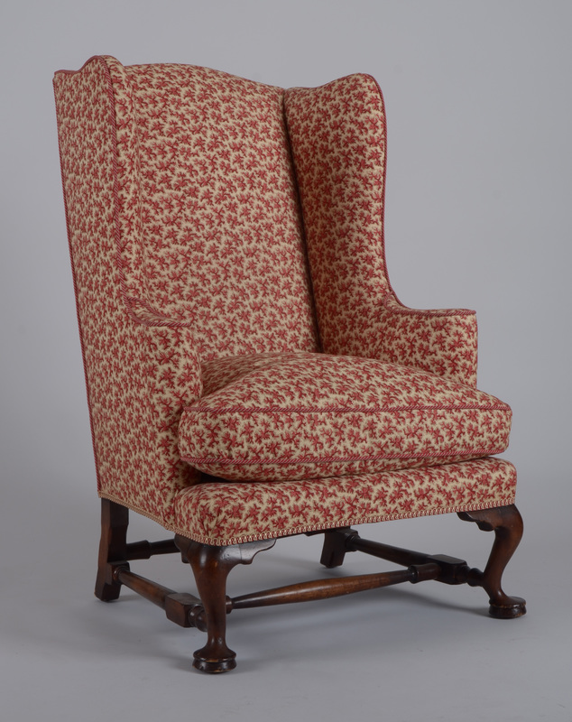 George I Style Walnut Wing-Back Chair