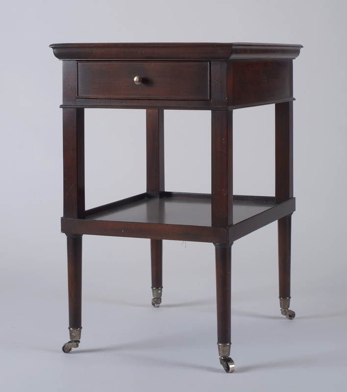 Regency Style Mahogany Two-Tiered Side Table, Modern