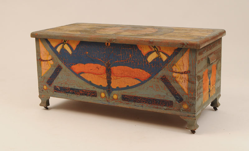 Painted Cedar Blanket Chest