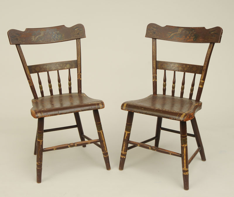 Set of Six Federal Painted Side Chairs