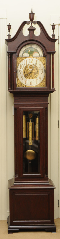 George III Style Mahogany Longcase Clock