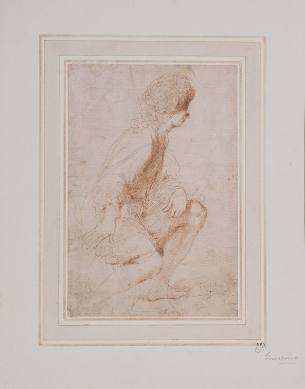 ATTRIBUTED TO GUERCINO: SEATED BOY