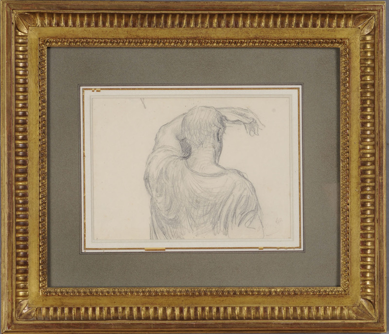 PAUL BOREL (1828-1913): HALF-LENGTH STUDY OF A MAN, SEEN FROM BEHIND