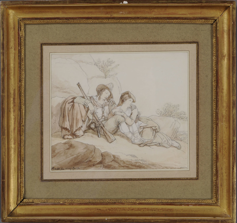 BARTOLOMMEO PINELLI (1781-1835): A COUPLE OF ITALIAN BRIGANDS RESTING
