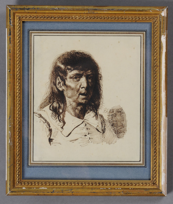 PIERRE-ALEXANDRE WILLE (1748-1821): BUST-LENGTH PORTRAIT OF A MAN