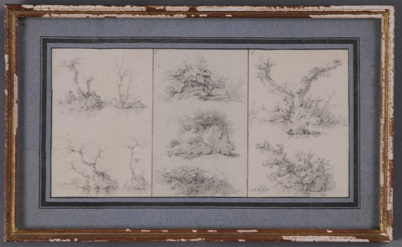 JEAN-BAPTISTE PILLEMENT (1728-1808): STUDIES OF TREES AND BUSHED ALONG A RIVER