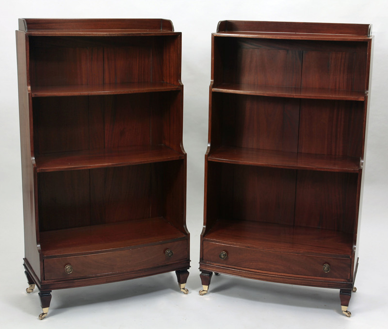 Pair George III Style Mahogany Bookcases