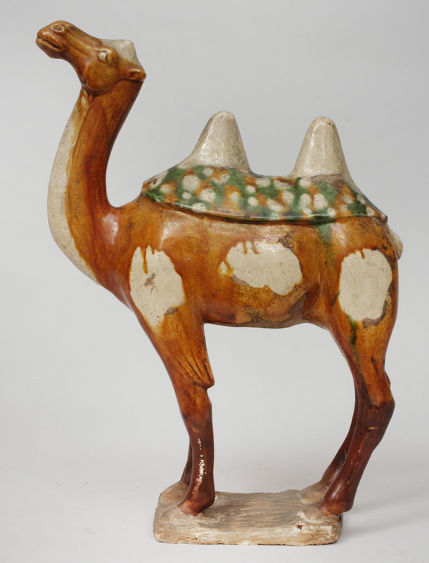 Tang Style Sancai-Glazed Pottery Figure of a Dromedary Camel