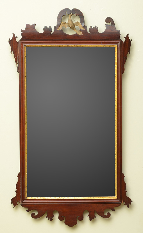 Chippendale Mahogany and Parcel-Gilt Mirror