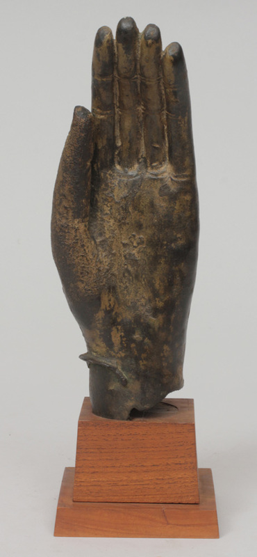 South East Asian Parcel-Gilt Bronze Hand