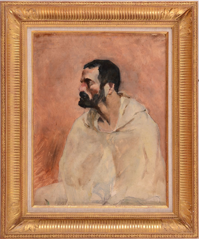 FRENCH SCHOOL: SEATED MAN IN A WHITE ROBE