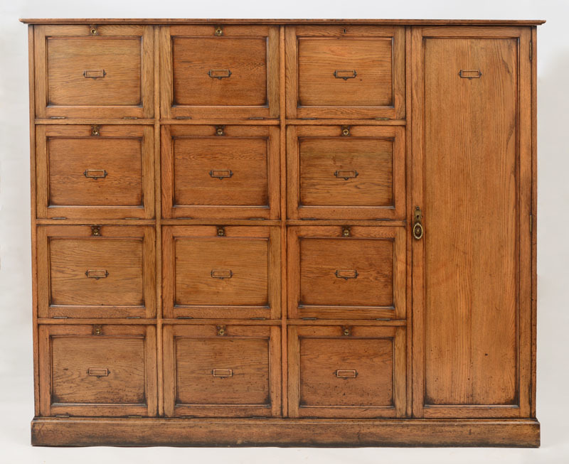 Vintage Style Oak File Cabinet