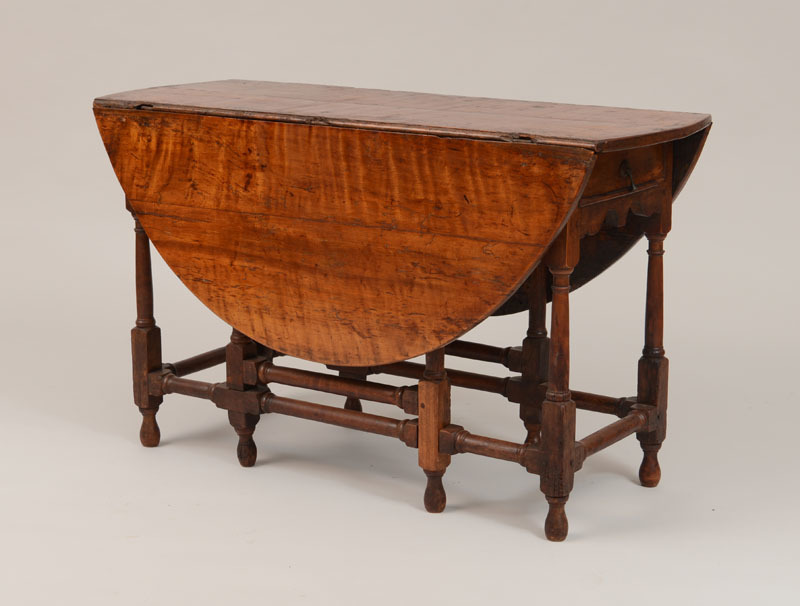 William and Mary Walnut Gate-Leg Table