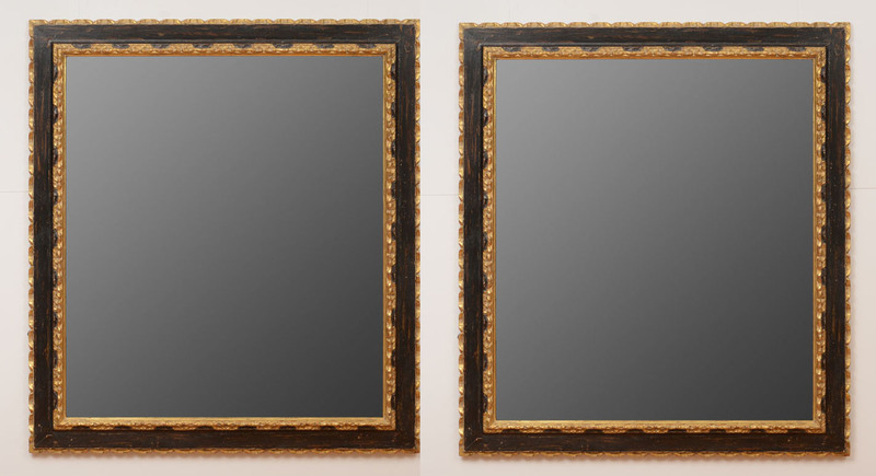 Two Painted and Parcel-Gilt Mirrors
