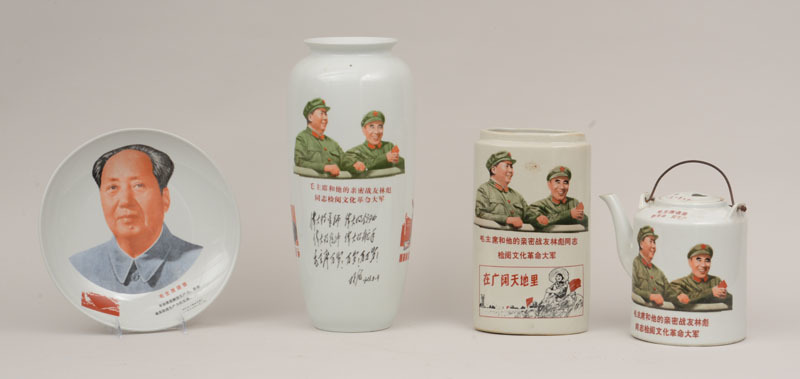 Group of Ceramic Chairman Mao Decorations