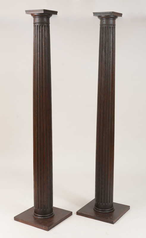 Pair of Oak Doric Columns