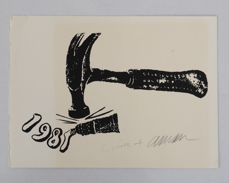 Fernandez Arman (1928-2005): Hammer and Paint Tube