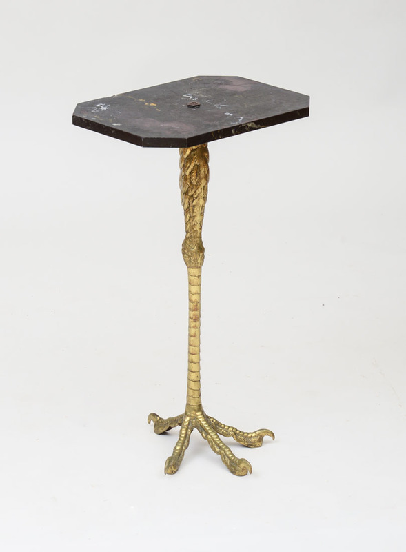 CONTINENTAL GILT-BRONZE AND MARBLE SIDE TABLE