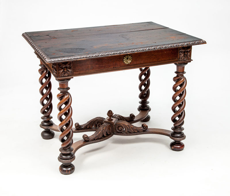 Flemish Stained Oak Center Table