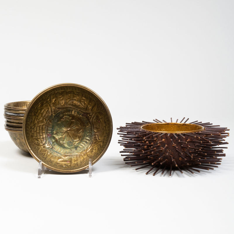 Group of Modern Brass and Mixed Metal Bowls