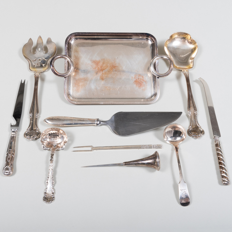 Group of Silver and Silver Plate Table Articles