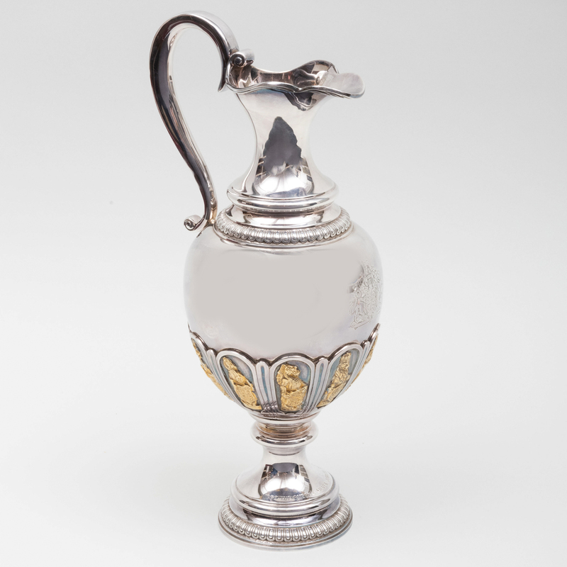 Set of Garrard & Co. Silver Jubilee Commemorative Ewer 'The Queen's Beasts'