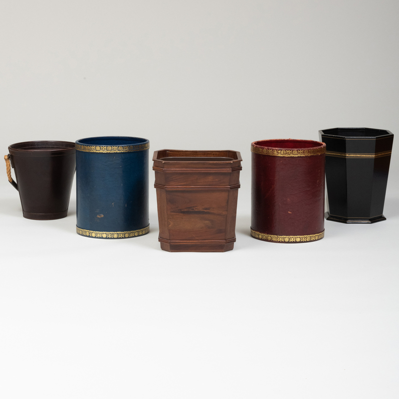 Miscellaneous Group of Five Waste Paper Baskets