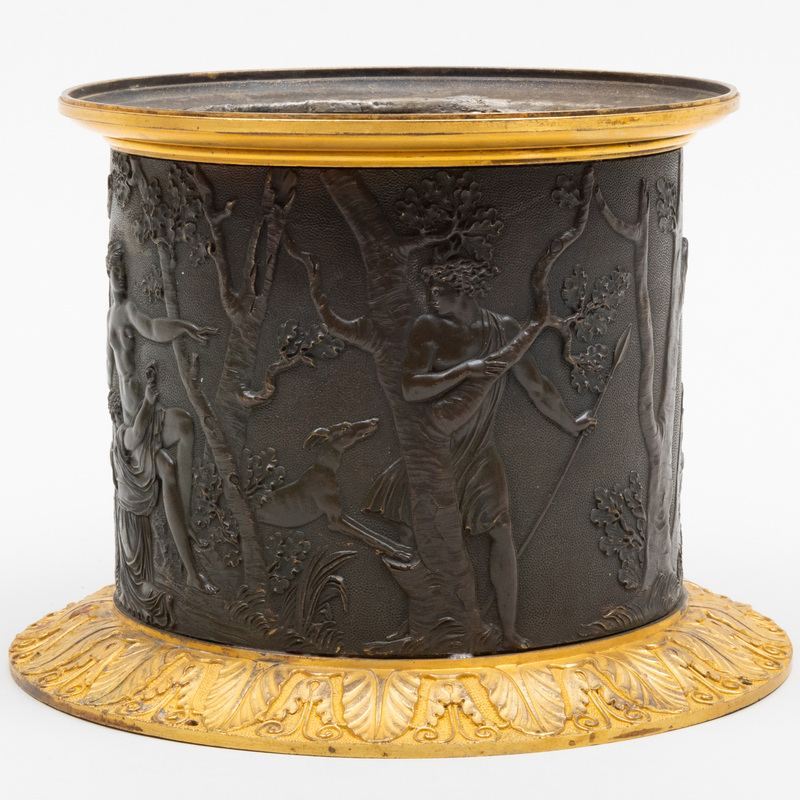 Continental Gilt and Patinated-Bronze-Mounted Socle