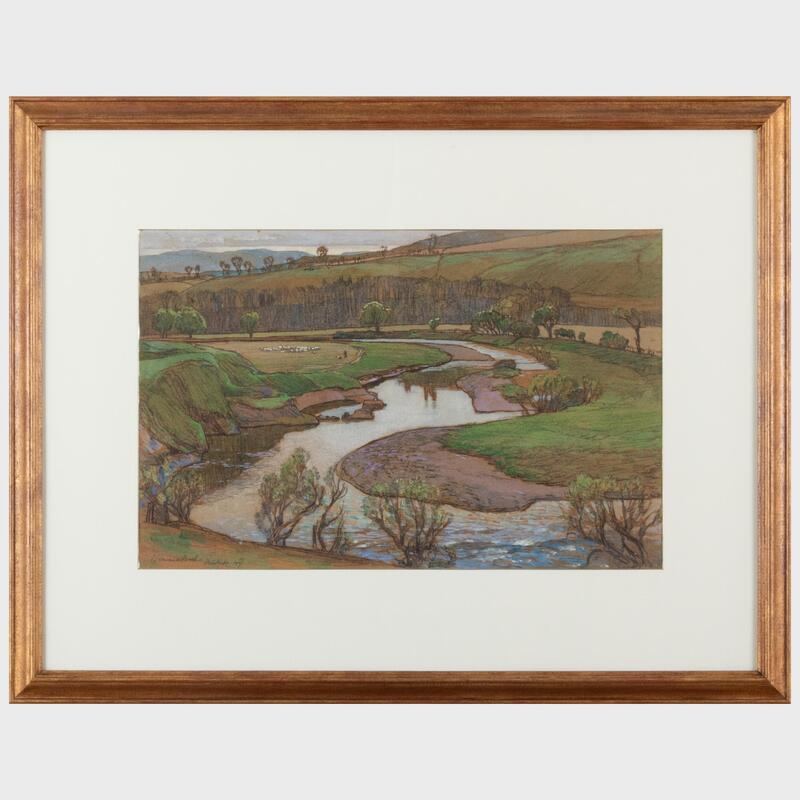 Samuel John Lamorna Birch (1869-1955): Springtime, River Teviot, Scotland