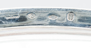 Pair of Bulgari 950 Silver Small Oval Trays