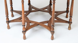 ENGLISH ARTS AND CRAFTS OCTAGONAL OAK CENTER TABLE, C. 1920